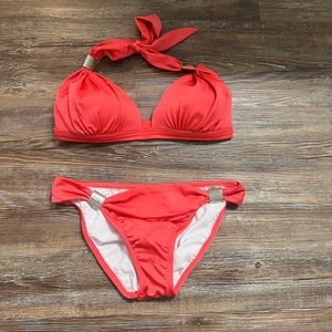 Venus coral bikini top size “B” bottom size 4